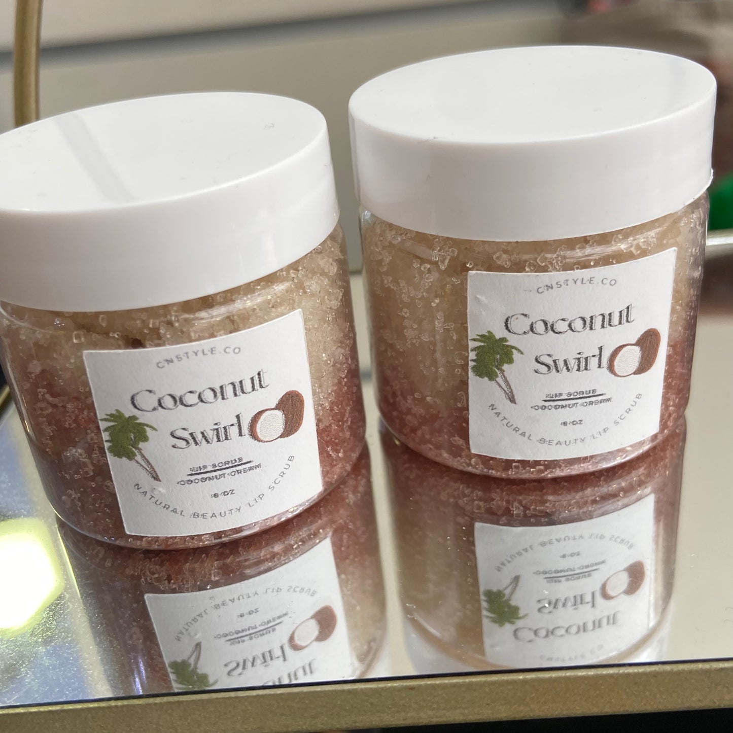 Exfoliante labial de remolino de coco